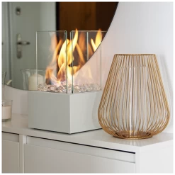 Tango White Free Standing | Bio Fireplaces