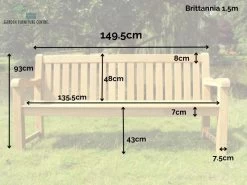 Britannia Teak Bench 150cm | FSC® Certified 23 Britannia Teak Bench 150cm | FSC® Certified -Garden Comfort Shop 1 22 2