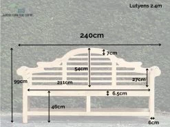 Lutyens 2.4m Bench | FSC® Certified 22 Lutyens 2.4m Bench | FSC® Certified -Garden Comfort Shop 1 24 1