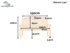 Malvern Teak Bench 150cm | FSC® Certified 24 Malvern Teak Bench 150cm | FSC® Certified -Garden Comfort Shop 1 25 1
