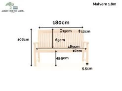 Malvern Teak Bench 180cm | FSC® Certified 20 Malvern Teak Bench 180cm | FSC® Certified -Garden Comfort Shop 1 25 2