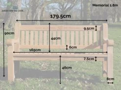 Memorial Bench 1.8m 23 Memorial Bench 1.8m -Garden Comfort Shop 1 26