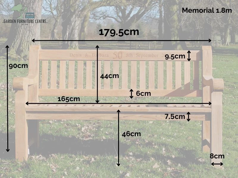 Memorial Bench 1.8m 7 Memorial Bench 1.8m - Image 5