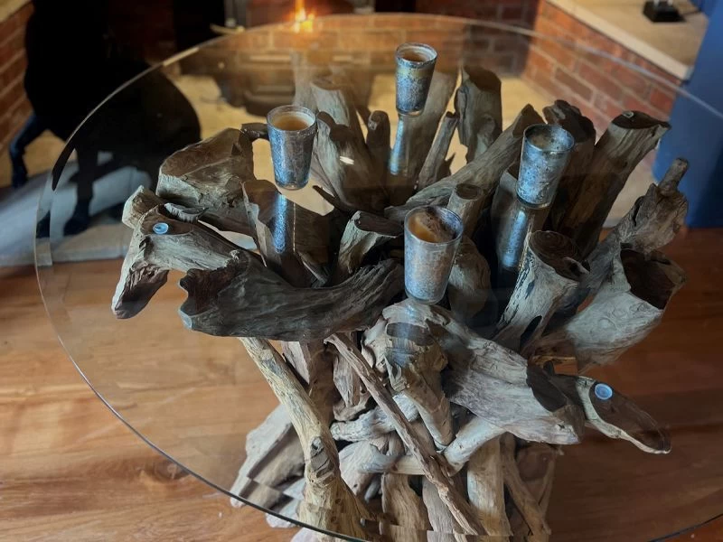 Ace Reclaimed Teak 4 Chair Round Dining Set 10 Ace Reclaimed Teak 4 Chair Round Dining Set - Image 8