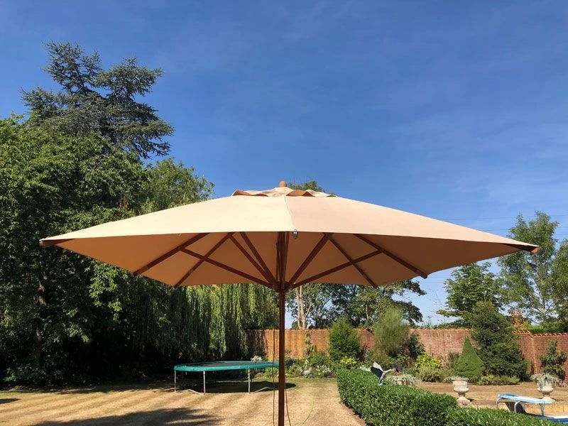 Bamboo 3.5m X 2.5m Rec Parasol Beige 4 Bamboo 3.5m X 2.5m Rec Parasol Beige - Image 2