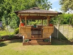 Bamboo Gazebo Square 10ft X 11.6ft -Garden Comfort Shop 20210704 150718