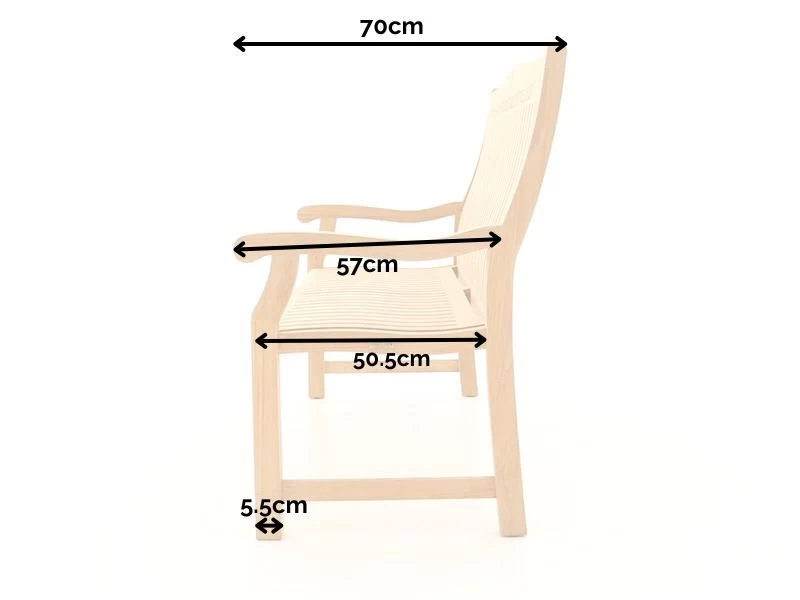 Malvern Teak Bench 150cm | FSC® Certified 6 Malvern Teak Bench 150cm | FSC® Certified - Image 4