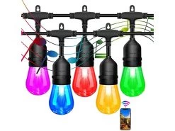 Multicoloured Solar LED Festoon String Lights
