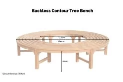 Backless Contour Bench 22 Backless Contour Bench -Garden Comfort Shop 3 bench measurements