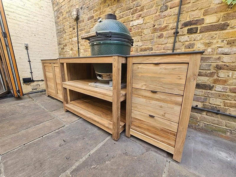 Bari Kitchen Big Green Egg Table Fixed Unit 6 Bari Kitchen Big Green Egg Table Fixed Unit - Image 4