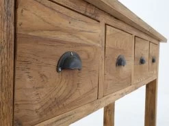 Rustic Teak Console Table -Garden Comfort Shop 3 drawer resized 00v15