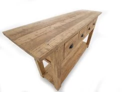 Rustic Teak Console Table -Garden Comfort Shop 3 drawer resized 00v16