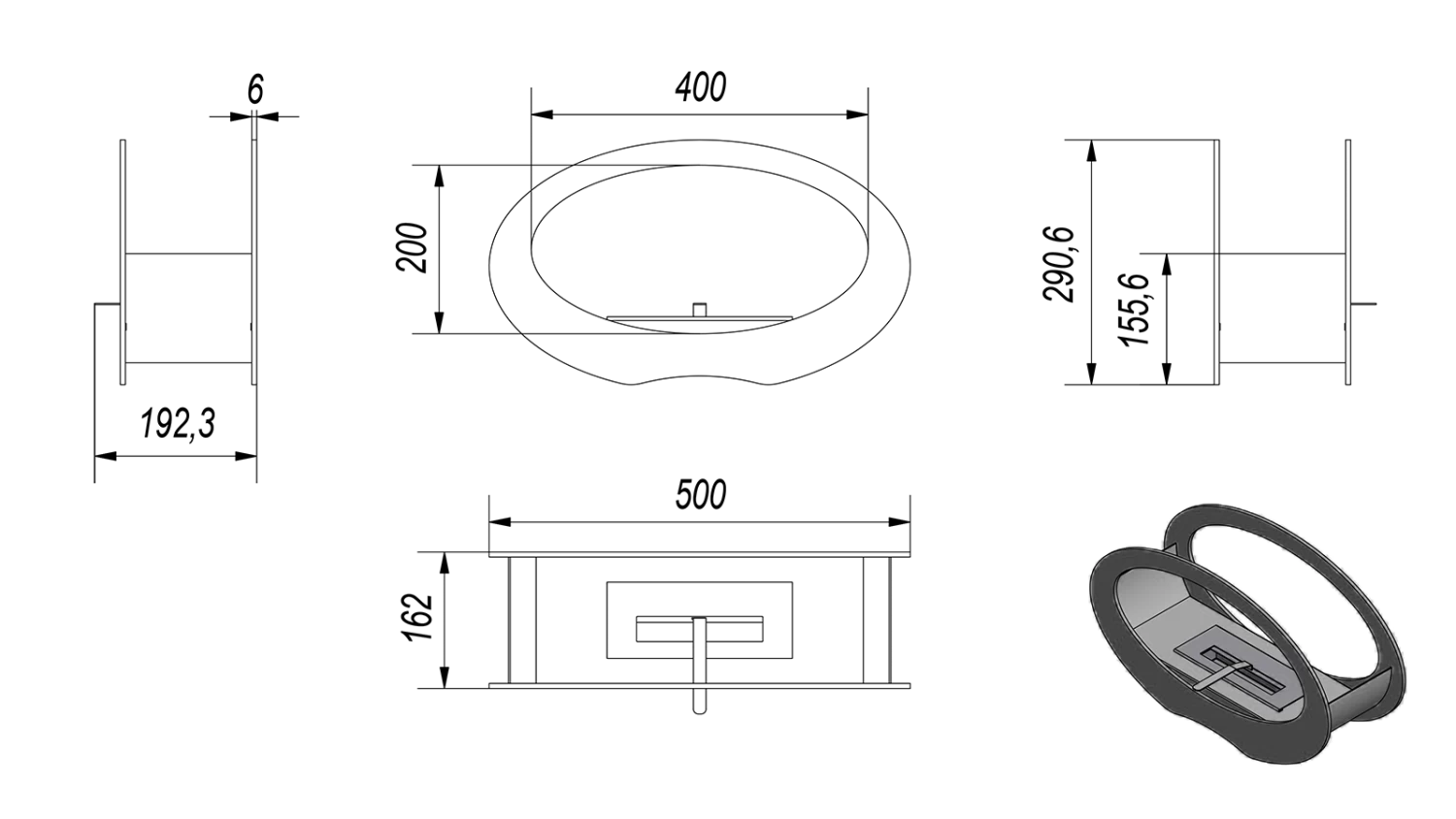 Echo Free Standing | Bio Fireplaces 3 Echo Free Standing | Bio Fireplaces