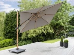 Royce Executive 3M SQ Cantilever Parasol Wood Effect -Garden Comfort Shop 47088b xl