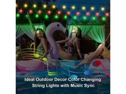 Multicoloured Solar LED Festoon String Lights -Garden Comfort Shop 4 xl 1 2