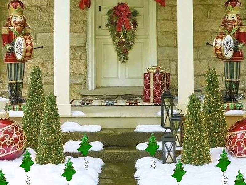 Festive Stakes Set Of 10 6 Festive Stakes Set Of 10 - Image 4