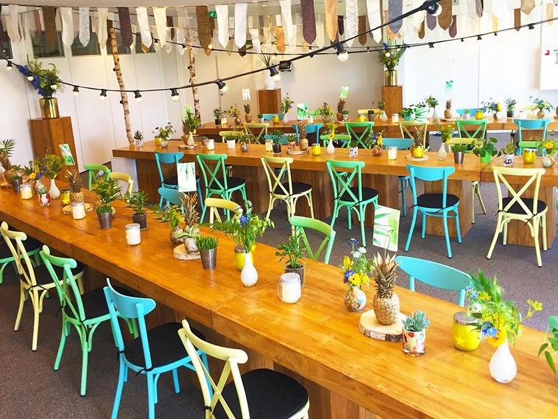 Retro Cross Back 4 Chair Set (Square) 6 Retro Cross Back 4 Chair Set (Square) - Image 4