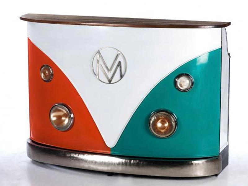 Retro VW Bus Bar | Blue And Red 3 Retro VW Bus Bar | Blue And Red