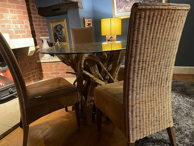 Ace Reclaimed Teak 4 Chair Round Dining Set 7 Ace Reclaimed Teak 4 Chair Round Dining Set - Image 5