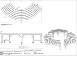 Backless Contour Bench 37 Backless Contour Bench -Garden Comfort Shop backless diagram 00v4 1