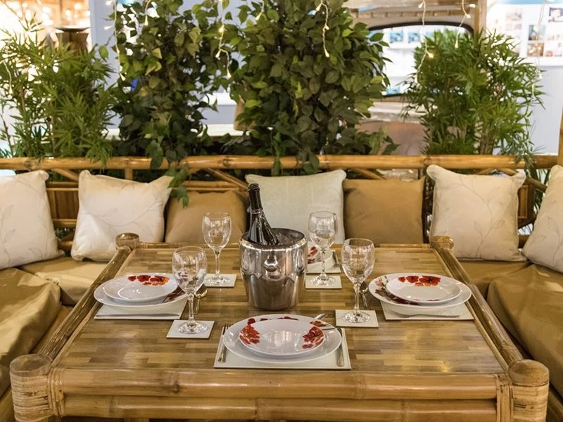 Bamboo Gazebo Bar - Ex Display 6 Bamboo Gazebo Bar - Ex Display - Image 4