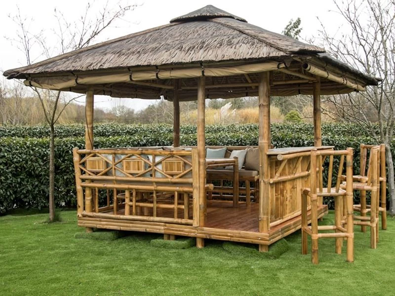 Bamboo Gazebo Bar - Ex Display 10 Bamboo Gazebo Bar - Ex Display - Image 8