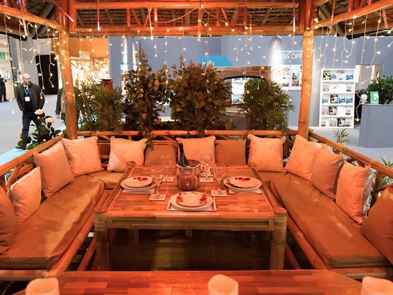 Bamboo Gazebo Bar - Ex Display 13 Bamboo Gazebo Bar - Ex Display - Image 11