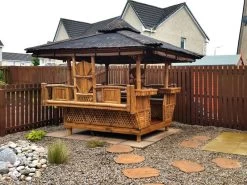 Bamboo Gazebo Square 10ft X 11.6ft -Garden Comfort Shop bamboo gazebo square 10ft 10ft xl 6