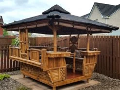 Bamboo Gazebo Square 10ft X 11.6ft -Garden Comfort Shop bamboo gazebo square 10ft 10ft xl 7