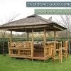 Bamboo Gazebo Bar - Ex Display 1 Bamboo Gazebo Bar - Ex Display -Garden Comfort Shop bamboo gazebo tabs