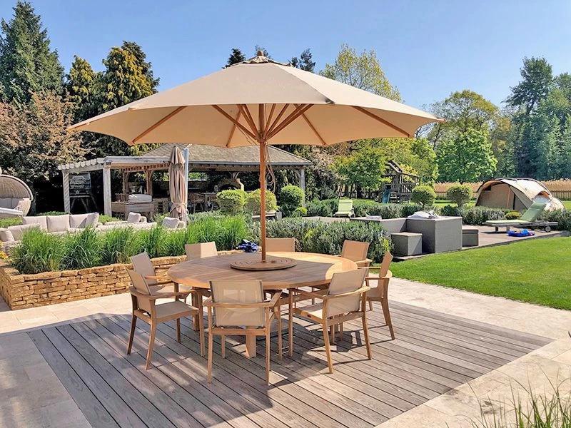 Bamboo 3.5m Parasol 4 Bamboo 3.5m Parasol - Image 3