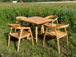Teak 4 Chair Cafe Dining Set | Bari/Bali