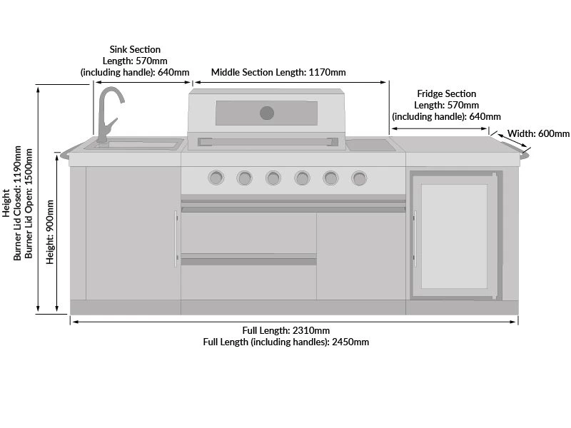 Premium Four Burner Kitchen BBQ | Norfolk Grills 3 Premium Four Burner Kitchen BBQ | Norfolk Grills