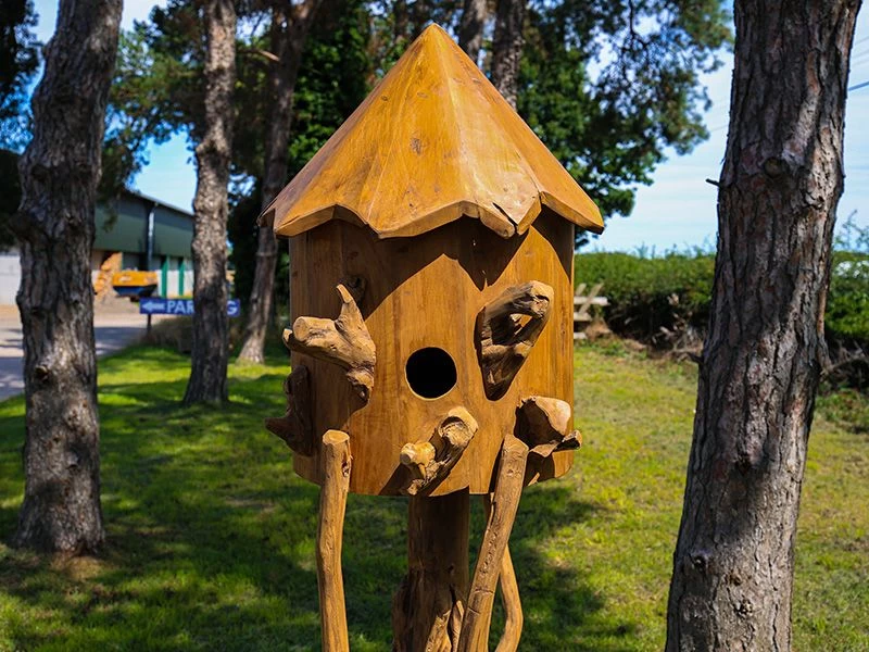 Teak Bird House 3 Teak Bird House