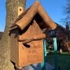 Rustic Oak Medium Bird Box 1 Rustic Oak Medium Bird Box -Garden Comfort Shop bird box medium front
