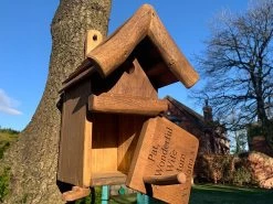 Rustic Oak Medium Bird Box -Garden Comfort Shop bird box medium open
