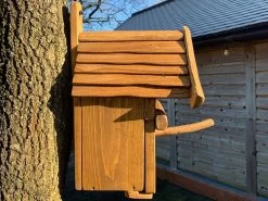 Rustic Oak Medium Bird Box -Garden Comfort Shop bird box medium side2