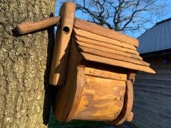Rustic Oak Small Bird Box 9 Rustic Oak Small Bird Box -Garden Comfort Shop bird box small side
