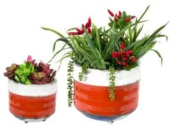 Bondi Orange Balcony Planters (Set Of Two)
