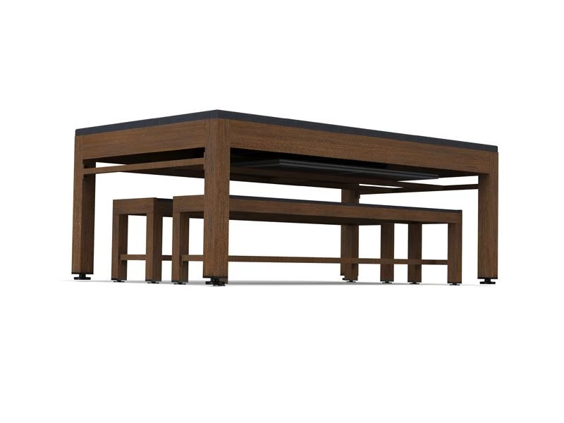Outdoor Games Diner Table - Brown & Black 3 Outdoor Games Diner Table - Brown & Black
