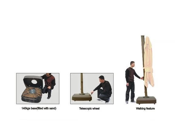 Cantilever Parasol - Roma 3m Square - Ex Display 11 Cantilever Parasol - Roma 3m Square - Ex Display - Image 9