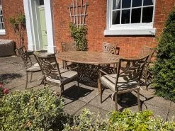 Leaf 6 Seater Oval Table And Chairs 'set' -Garden Comfort Shop casino oval table 5bi