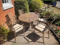 Leaf 6 Seater Oval Table And Chairs 'set'