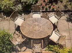 Leaf 6 Seater Oval Table And Chairs 'set' -Garden Comfort Shop casino oval table 7