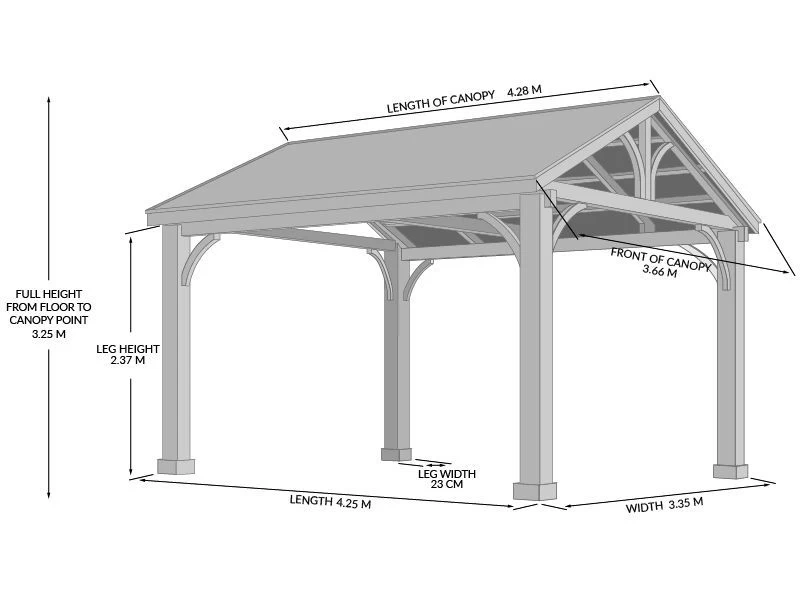 Cedar Gazebo 4.2m X 3.6m | FSC® Certified | OCTOBER OFFERS 4 Cedar Gazebo 4.2m X 3.6m | FSC® Certified | OCTOBER OFFERS - Image 2