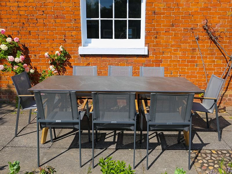 Ceramic 8 Chair Marbella Dining Set 6 Ceramic 8 Chair Marbella Dining Set - Image 4