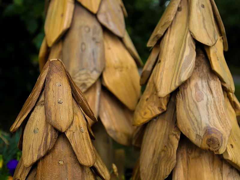 Teak Christmas Tree | Set Of 3 4 Teak Christmas Tree | Set Of 3 - Image 2