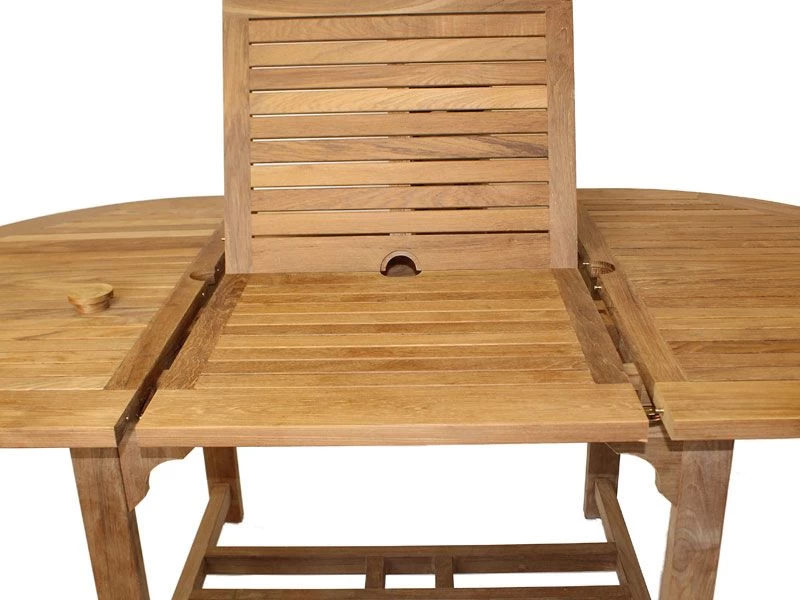 Classic Teak 1.5m - 2m Oval Extending Table | FSC® Certified 8 Classic Teak 1.5m - 2m Oval Extending Table | FSC® Certified - Image 6