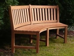 Chunky 2.1m Teak Table And Contour Benches | FSC® Certified 32 Chunky 2.1m Teak Table And Contour Benches | FSC® Certified -Garden Comfort Shop contour bench 2 xl 1