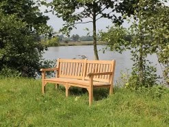 Contour Teak Bench With Arms | FSC® Certified -Garden Comfort Shop contour teak bench arms 6 1